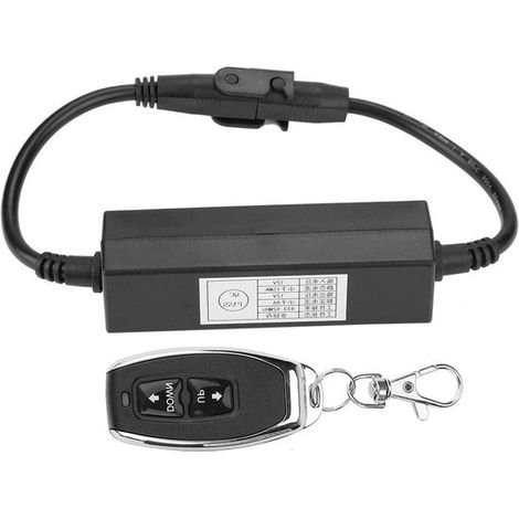 Telecomando senza fili per attuatori lineari con motore a corrente continua da 12 V, con interruttore bipolare a doppia via (DPDT) per la marcia avanti e indietro. (1/5)