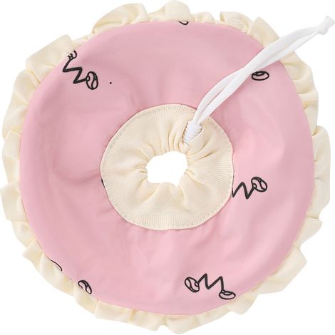 Collier Elizabeth pour petit animal de compagnie, cercle de protection, anneau d'allaitement pour cochon d'inde, lapin, planeur de sucre, rose, taille L (1/5)