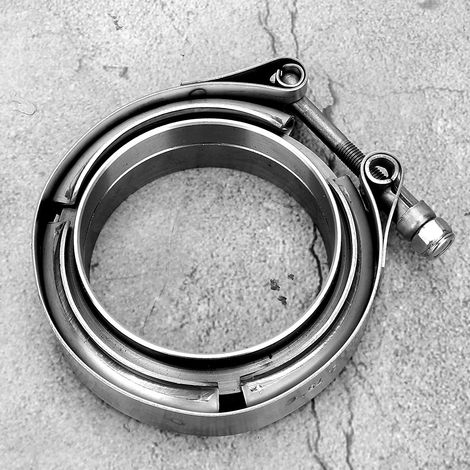2,75-Zoll-Turbo-Auspuffrohr aus Edelstahl, Flansch mit V-Klemme, 2-teiliges Downpipe-Kit (1/5)