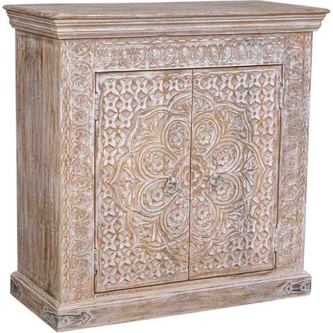 Recibidor de madera blanco 90x40x90 (1/5)
