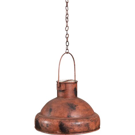 Biscottini Lustre Industriel Non électrifié 34x34x25 cm Lustre Vintage Industriel en Fer Lustre Cuisine à Suspension Style Industriel (1/5)