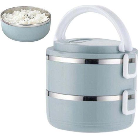 Thermos per cibo caldo, contenitore per pasti caldi isolato in acciaio inossidabile da 1400 ml con maniglia, contenitore per alimenti isolato per pasti caldi per scuola, ufficio, campeggio, doppio str (1/4)