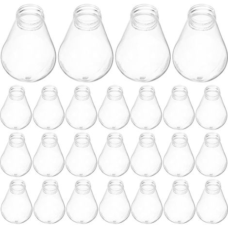 50 Pièces Cache Ampoule E27 Rond en Plastique Transparent pour Guirlandes Lumineuses, Usage Mariage et Café, Lot de Coques de Rechange (1/5)
