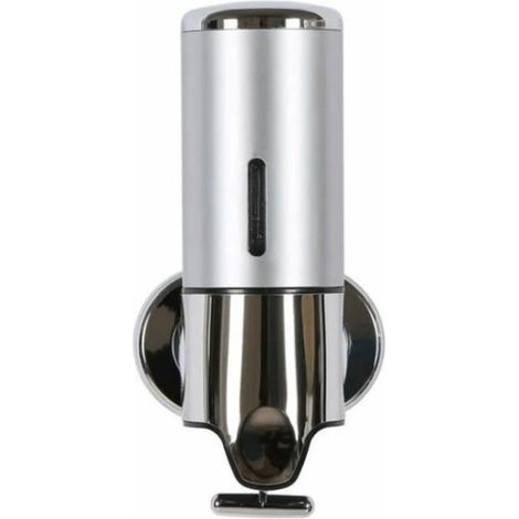 Einteiliger, wandmontierter Seifenspender (450 ml) mit zwei Dosierköpfen für Flüssigseife, Duschgel und Shampoo, ideal für Küchen, Badezimmer und Hotels. – AquaForge (1/3)