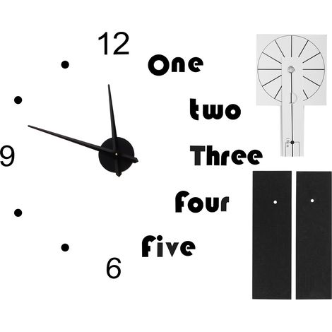 Horloge Murale Acrylique Moderne Autocollants Miroir DIY Décor Domicile Art Mural (1/5)