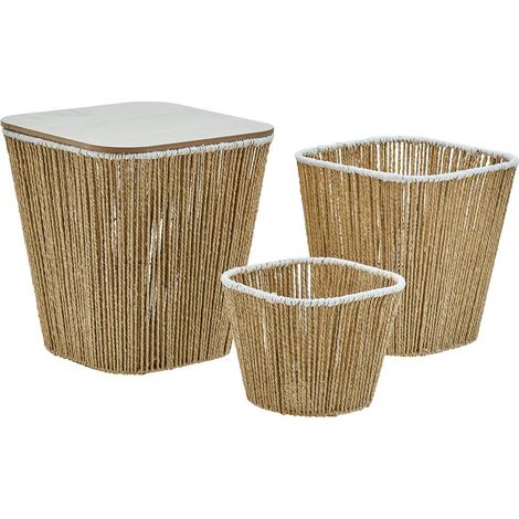 Set di 3 cestini portaoggetti banjo, beige - Atmosphera créateur d'intérieur
