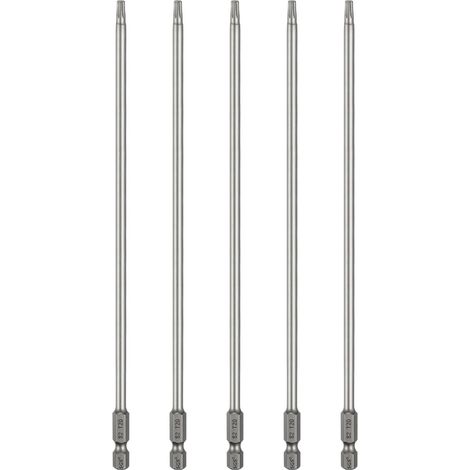 5Pcs Embout Tournevis T20 Torx Tige Hexagonale 1/4" Acier S2 (1/5)