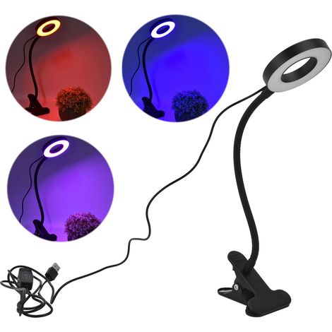 Lampe LED de Croissance pour Plantes avec Bras Flexible, Dimmable et USB - Idéale pour Serre, Bureau et Maison (1/5)