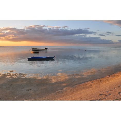 Papier peint panoramique tropical pour bureau Tapisserie panoramique coucher de soleil Papier peint panoramique nature idéal pour chambre (1/2)