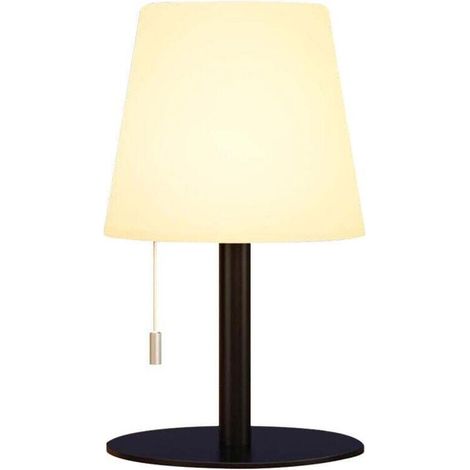 Modern and creative outdoor battery-powered LED table lamp, with 7 dimmable colours, USB rechargeable, night light for bedroom, guest room or office (Black) [Class (1/4)