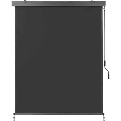 LIFURUN Tende da Sole per Balconi Frangivista Balcone, Protezione Solare in Metallo e Poliestere, Resistente ai Raggi UV, Protezione Dal Vento e Sguardi Indiscreti, con Manovella, 1,6 x 2,5 m, Grigio (1/5)