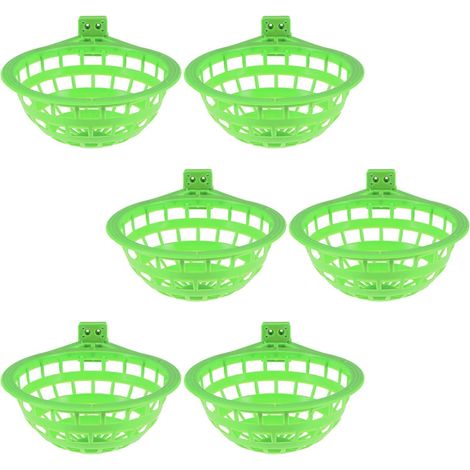 6pièces Nid Oiseau Plastique Creux pour Canari Nid de Reproduction pour Oiseaux Support de Bassin de Nidification (1/5)