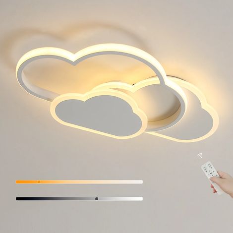 Plafonnier LED nuage créatif 32 W – Télécommande, 3000K–6500K, pour salon, cuisine et salle à manger (1/5)