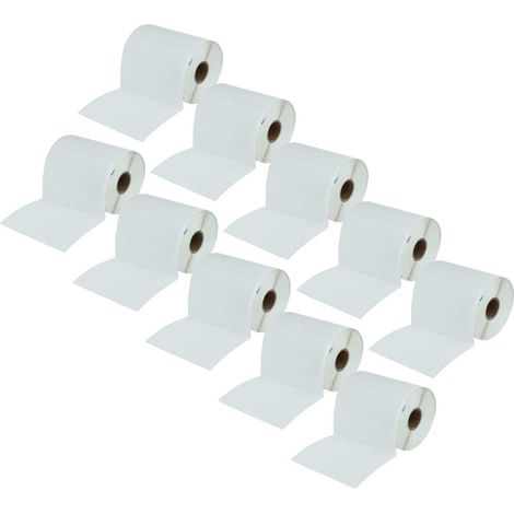 vhbw 10x Label Roll 76.2mm x 101.5mm (500 Label) compatible with Sato CX400 Label Maker - Self-Adhesive White (1/4)