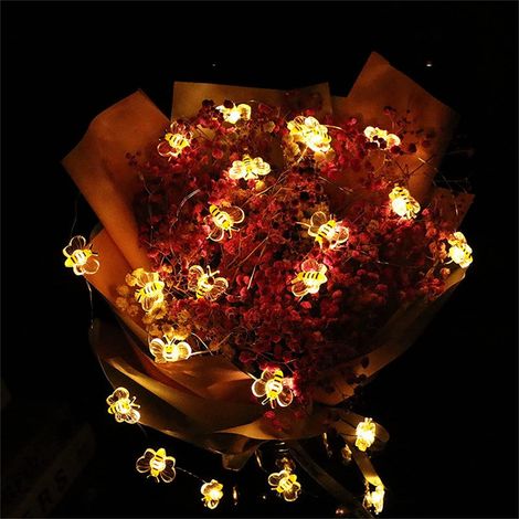 Guirlande Lumineuse Abeille - LED Multicolore - Pour Chambre Plantes Patio Fête Mariage Noël - 1 Pièce (1/5)