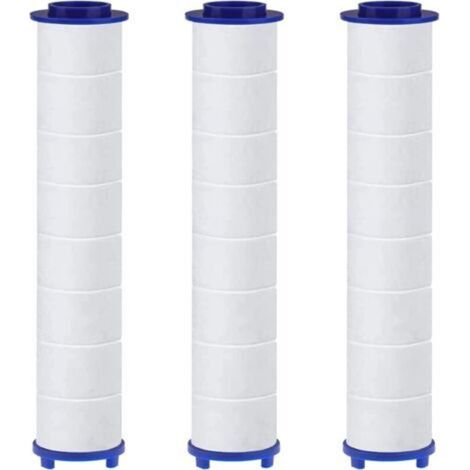 Filtre Pompe De Douche - Coton PP Et Billes De Sulfite De Calcium - Pour Pomme De Douche Atomiseur Spa Haute Pression - 10,5 X 2 Cm - Lot De 3 (1/5)