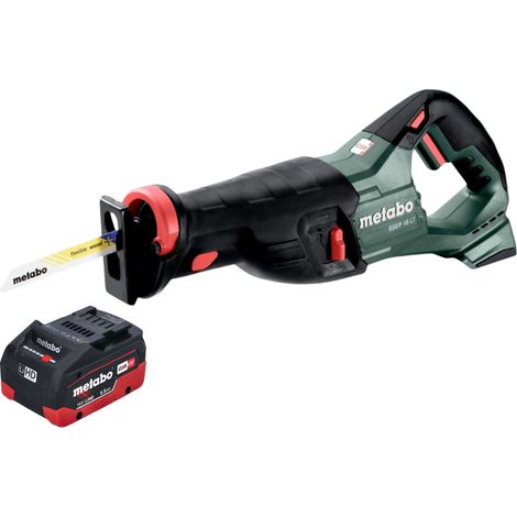 Scie sabre sans fil Metabo SSEP 18 LT 18 V 32 mm + 1 batterie LiHD 5,5 Ah - sans chargeur