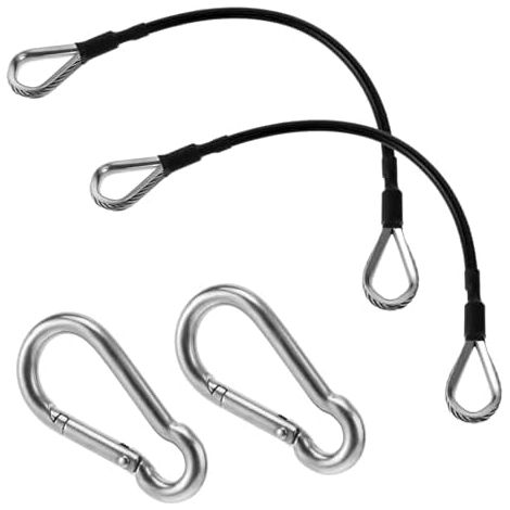 2 Stück Fitness Kabelverlängerung Verlängerungskabel für Fitnessstudios Cable Extension Gym Ersatz Heim Fitnessgeräte Zubehör mit Karabiner für Beinverlängerung und LAT/Trizeps-Pull-Down (1/5)
