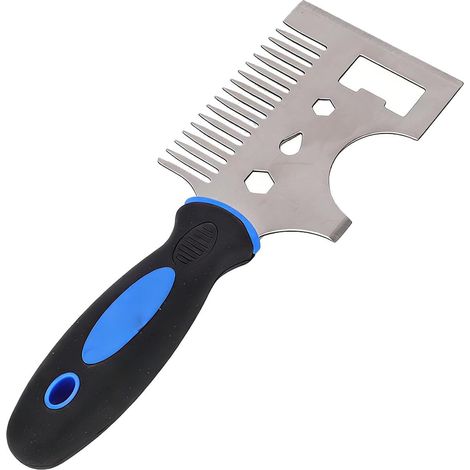 CCYKXAOutil de Grattoir à Peinture, Rouleau de Brosse en Acier Inoxydable avec Surface Dentée Plate et Poignée Ergonomique en PP TPR pour Enlever la Colle (1/5)