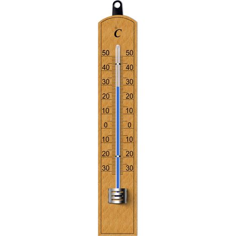 Innen-/Außen-Holzthermometer 20 cm (2er-Set)
