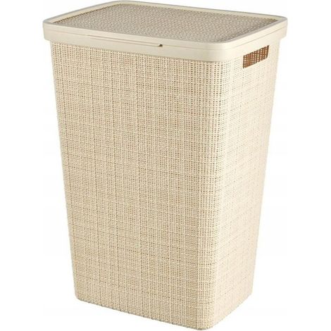 Cesta portabiancheria Curver Jute avorio 58l cm 43x34x60 h (1/5)
