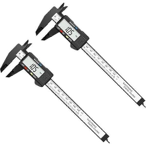 2er-Pack Digitaler Messschieber, 0-6 Zoll Elektronischer Digitaler Messschieber mit großem LCD-Display, Automatischer Abschaltfunktion-JXLGV (1/5)