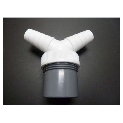 Desague Evacuacion  Lavadora 40Mm Doble Pvc Blanco/Gris S M