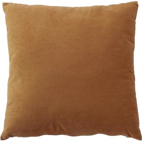 Coussin Déco en Velours "Câlin" 40x40cm Café (1/2)