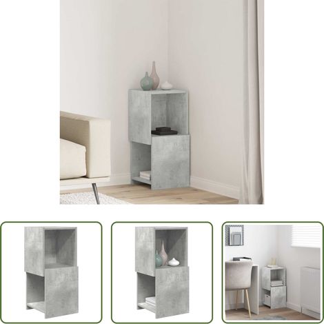 vidaXL Betonfarbe - Eckschrank Beton Grau 30,5x30x65cm Holzwerkstoff (1/5)