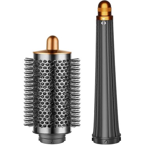 Longs canons et grande brosse ronde pour, or (1/5)
