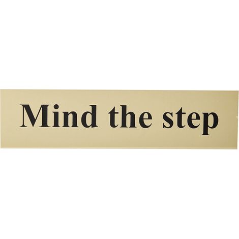 Mind The Step - Polished Brass Effect 200 x 50mm SCA6029