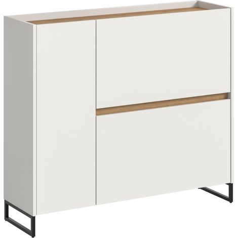 Drive Schuhschrank 1 Tür, 2 Klappentüren weiß.