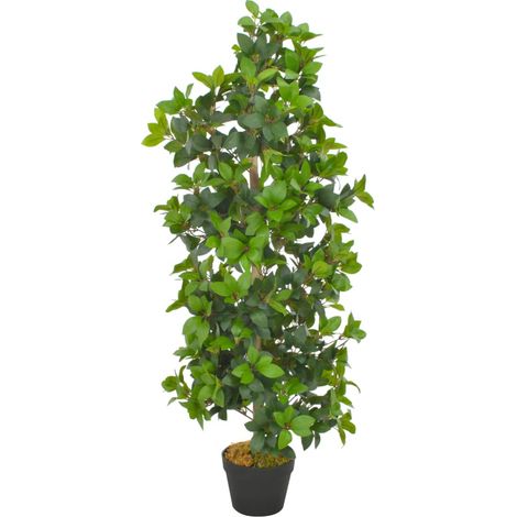 Pianta artificiale con vaso alloro verde 120 cm decorazione per interni DEC022025