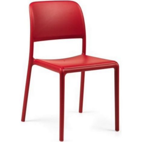 Chaise empilable design Lyvia - Lot de 4-Blanc (1/5)
