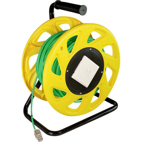 LogiLink CQ5060S RJ45 Netzwerkkabel, Patchkabel CAT 7 S/FTP 60 m Grün-Gelb Halogenfrei, rauchgasarm,
