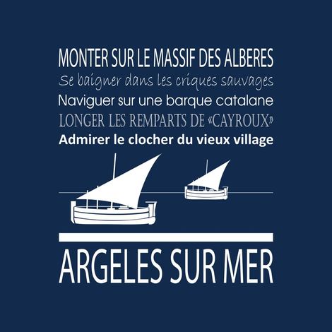 Tableau sur toile Argeles navy 30x30 cm - Impression sur Toile Murale Décorative - Image imprimée en HD sur Toile - Toile sur Châssis en Bois FSC - Fabriqué en France (1/4)