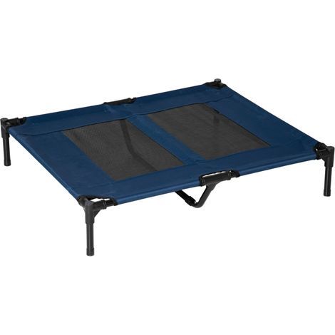 Coussin transat pour chien et lit d'extérieur pour chat, dimensions 91,5 x 76,2 x 18 cm, structure métallique avec tissu Oxford 600D bleu, pour un couchage confortable en intérieur ou extérieur (1/5)