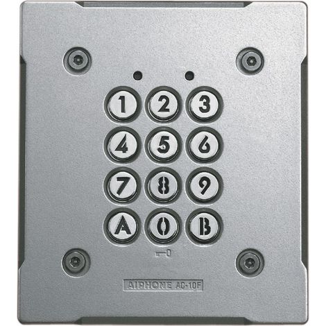 Aiphone – Clavier électronique encastré 12V/24V – 100 codes programmables – 2 relais NO/NF – Touches rétro-éclairées
