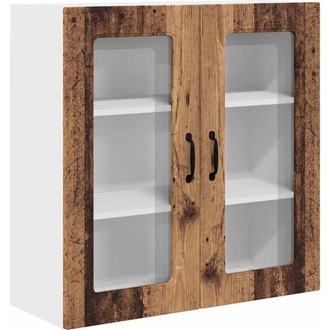 Meuble mural de cuisine，Armoire de cuisine avec porte Bois Ancien 80 x 31 x 80 cm CFW56789 (1/5)