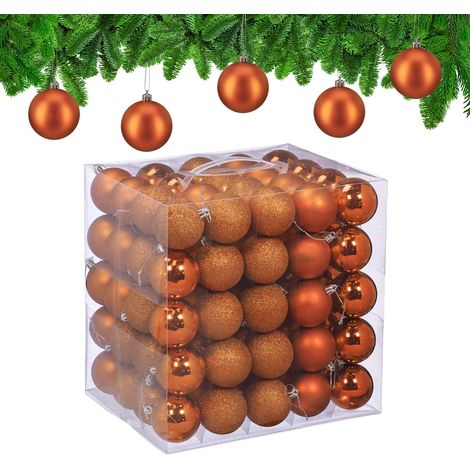 Christmas Tree Baubles Set, 100 Pieces, Matte/Glossy/Glitter (1/5)