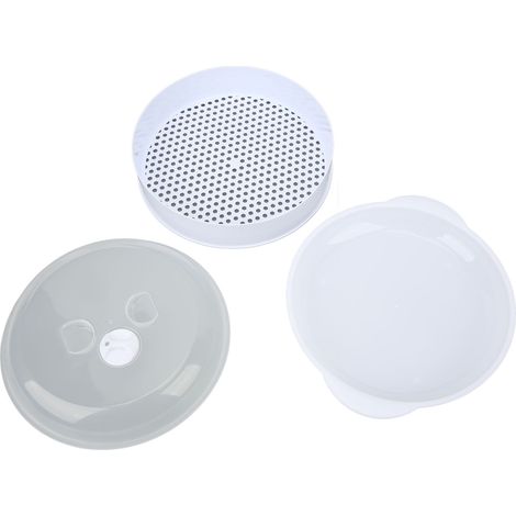Couvercle transparent pour cuiseur vapeur micro-ondes, résistant à la déformation, grande taille, simple couche, avec poignée, pour cuisine domestique (1/5)