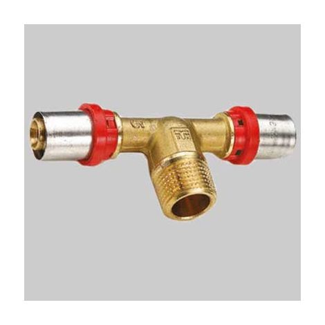 RACCORDO A TEE MASCHIO A PRESSARE TIEMME  16 x 1/2 x 16     TIEMME