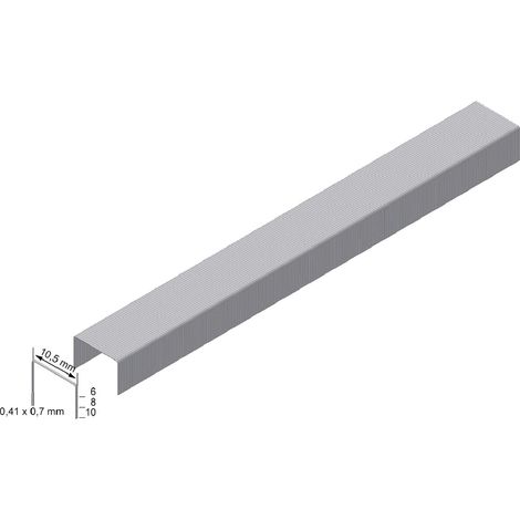 Graffette Prebena  8 mm  zincate in  blister -  VZ08CNK-B