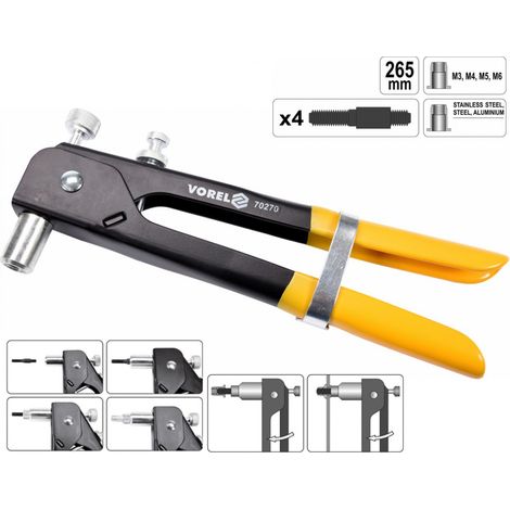 Vorel Nietzange FÜR Nietmuttern M3-M6 70270 (1/5)