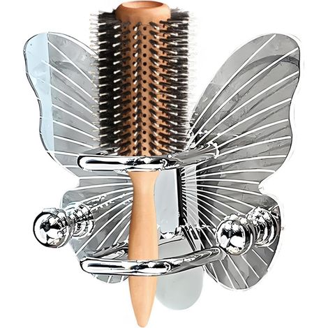 Wandmontierter Schmetterlingskamm-Präsentationsständer und selbstklebender Haarstyling-Werkzeughalter (4,72 x 2,76 x 4,33 Zoll) (1/4)