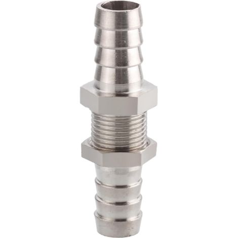 Raccord cannelé en laiton 1/2", filetage femelle, épisseur de métaux, barbillons, raccord tuyau, connecteur adaptateur pour air, eau, huile (épaisseur 8 mm) Pagode 10 Mm Argent (1/5)