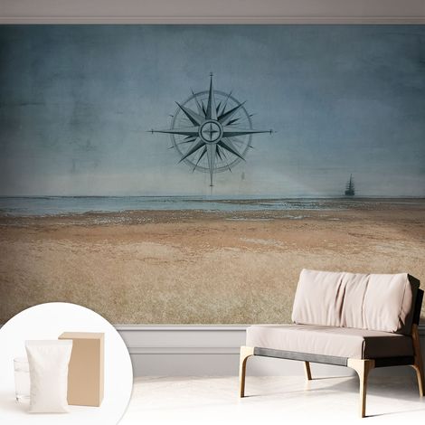 Tapete Vliestapete mit Kleber für Wohnzimmer Schlafzimmer Küche - Wanddekoration  Maritime Abenteuer 312x219 cm (1/5)