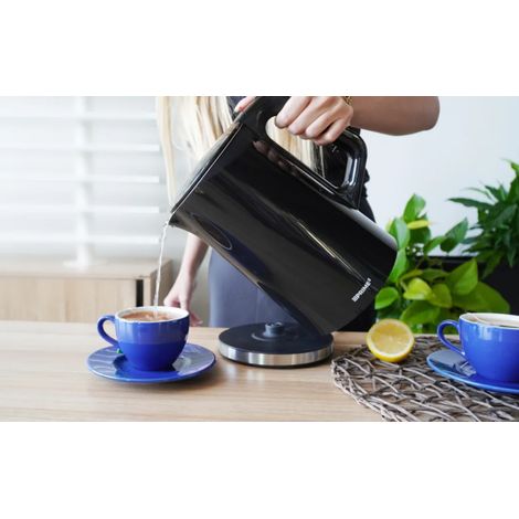 PRIME3 Hervidor de agua con ajuste de temperatura – Hervidor eléctrico – 4 programas, gran pantalla digital de 1,7 l – Para una preparación precisa del té – Función de mantenimiento de calor 2 horas (1/5)