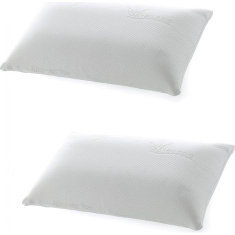 Oreiller Pack 2 viscoélastique thermovariable 75 cm