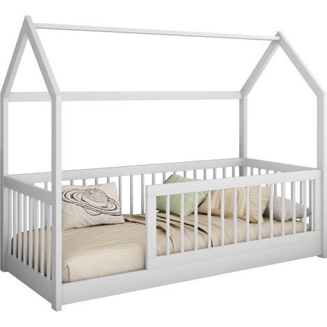 Cama Henderson 168, Blanco, Individuales, 80x180, Madera, Somieres, 87x186x150cm